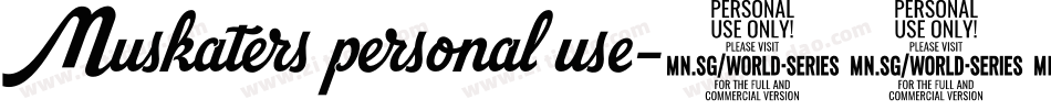 Muskaters personal use字体转换